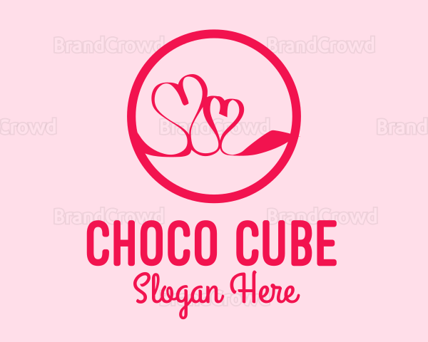 Pink Twin Hearts Logo