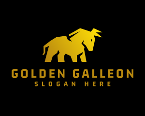 Golden Wild Ox logo design