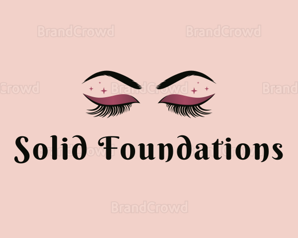 Eyelashes Beauty Makeup Logo