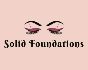 Beauty Vlogger - Eyelashes Beauty Makeup logo design