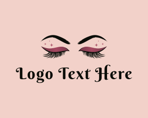 Eyelashes Beauty Makeup Logo