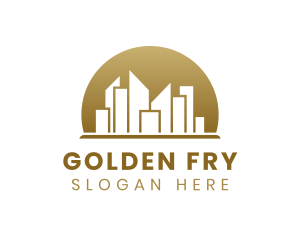 Skyscraper Golden City logo design