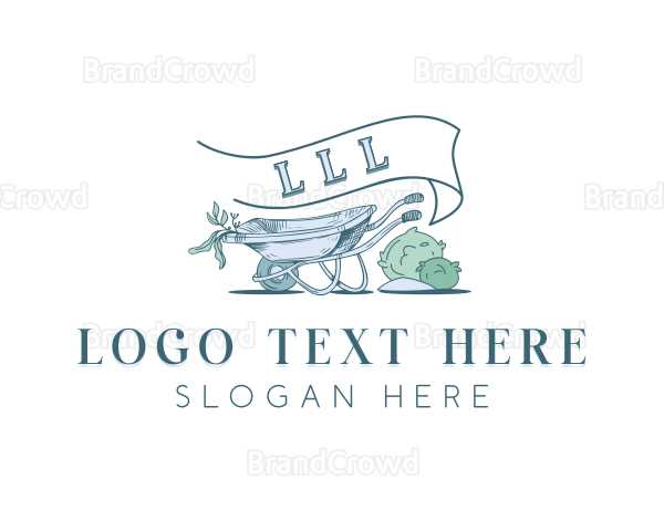 Wheelbarrow Garden Landscaping Logo