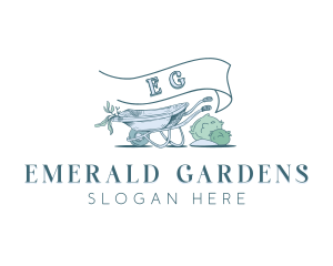 Wheelbarrow Garden Landscaping logo design