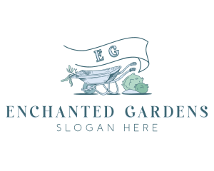 Wheelbarrow Garden Landscaping logo design