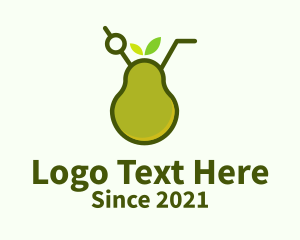 Healthy Food - Organic Pear Smoothie logo design