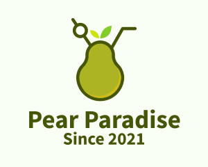 Pear - Organic Pear Smoothie logo design