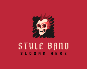 Skull Mohawk Punk logo design