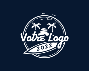 Vlogger - Summer Island Surf logo design