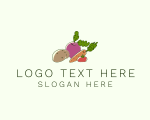 Supermarket - Vegetable Plant Farm logo design