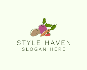 Vegetable Plant Farm Logo