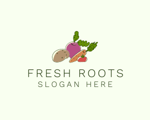 Radish - Vegetable Plant Farm logo design