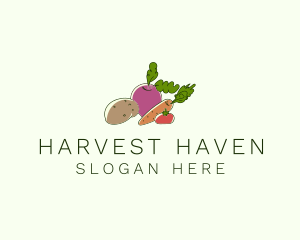 Vegetable Plant Farm logo design