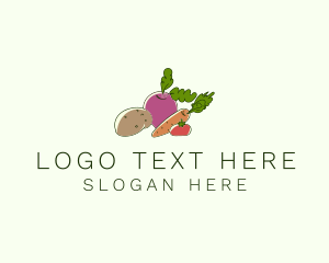 Vegetable Plant Farm Logo