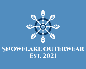 Snowflake Nautical Helm logo design