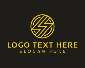 Initial - Lightning Bolt Letter S logo design