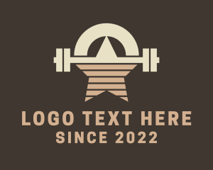 Weightlifter - Star Barbell Gym logo design