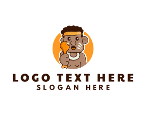 Hungry - Tribal Fried Chicken logo design