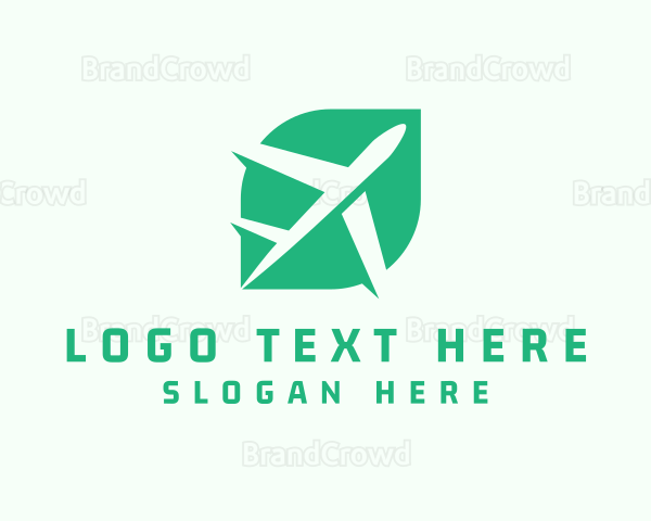 Eco Travel Airplane Transportation Logo