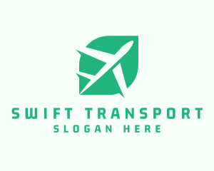 Eco Travel Airplane Transportation logo design