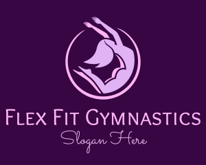 Gymnastics - Woman Gymnast Pose logo design