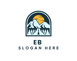 Explorer - Mountain Road Adventure logo design