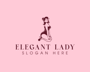 Lady Pinup Woman logo design