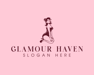 Lady Pinup Woman logo design