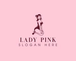 Lady Pinup Woman logo design