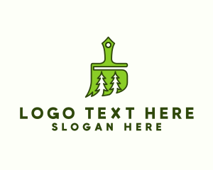 Pine Tree - Pine Tree Paintbrush logo design