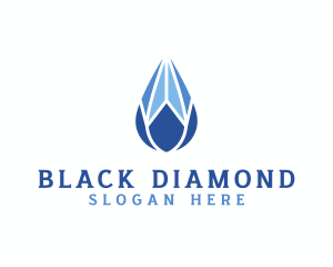 Crystal Diamond Droplet logo design