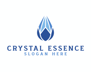 Crystal Diamond Droplet logo design