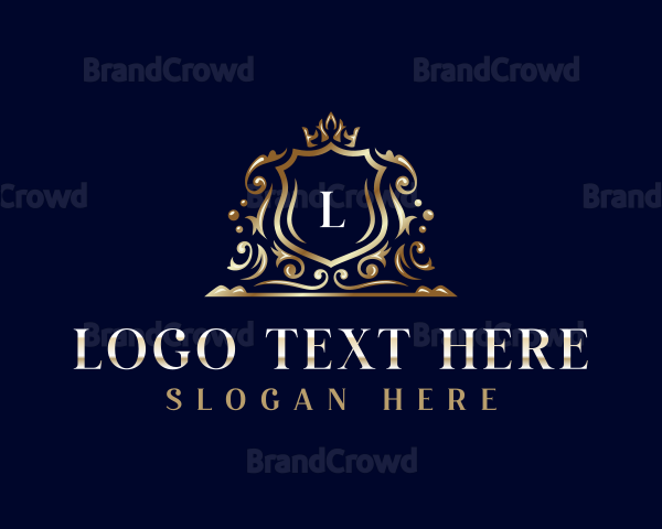 Elegant Crown Shield Logo