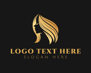 Hair Product - Gold Hair Salon logo design