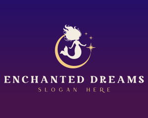 Enchanted - Mystic Mermaid Moon logo design