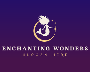 Mystic Mermaid Moon logo design