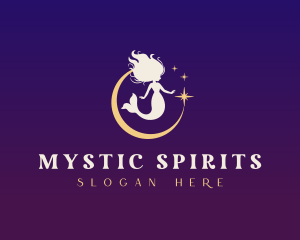 Mystic Mermaid Moon logo design