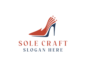 Shoemaking - Feminine Stilettos Shoes logo design