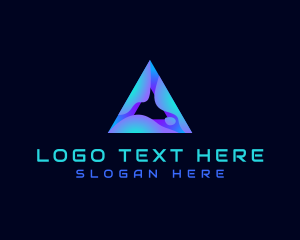 Creative Media Pyramid Triangle logo design