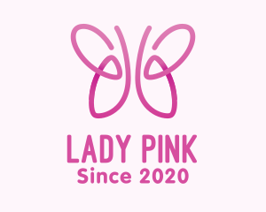 Pink Butterfly Lungs logo design