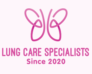 Pink Butterfly Lungs logo design