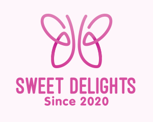 Pink Butterfly Lungs logo design