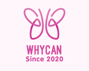 Butterfly - Pink Butterfly Lungs logo design