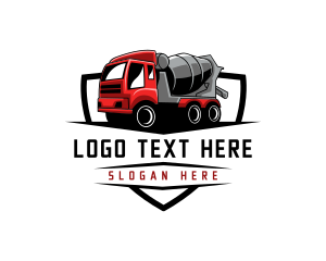 Cement - Cement Mixer Truck logo design