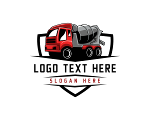 Truck - Cement Mixer Truck logo design