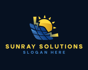 Sunray - Energy Solar Panel logo design