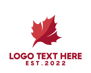 Nationality - Canadian Leaf Flag logo design