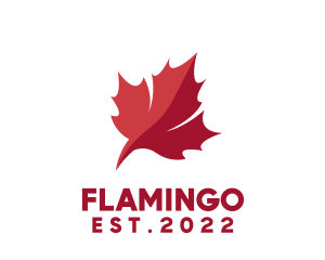 Red Leaf - Canadian Leaf Flag logo design