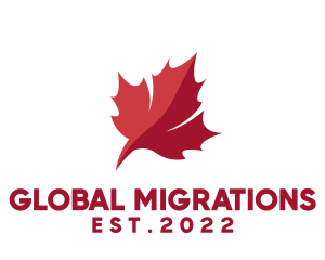 Immigration - Canadian Leaf Flag logo design
