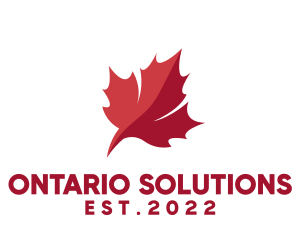 Ontario - Canadian Leaf Flag logo design